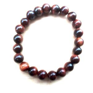 Beaded Tiger Eye Stretch Bracelet 8mm Beads, fits 7" wrist +